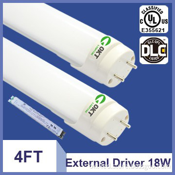 Energy saving ul 18w t8 led tube light 1200mm high lighting efficacy